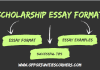 Scholarship Essay Format