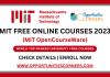 MIT Free Online Courses 2023