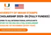 University of Miami Stamps Scholarship 2026