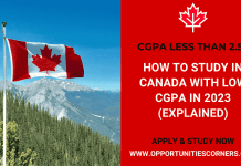 Study in Canada With LOW CGPA in 2023