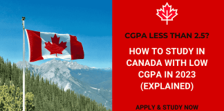 Study in Canada With LOW CGPA in 2023