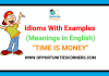 Idioms with Examples and Meanings in English