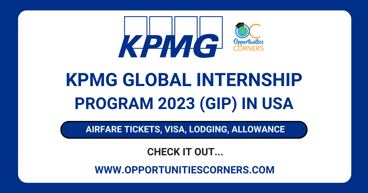 KPMG Global Internship 2023 in USA (Fully Funded)
