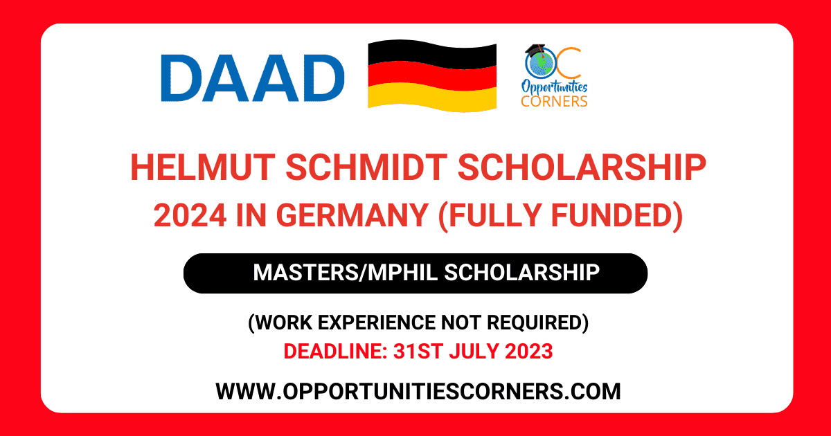 DAAD Helmut Schmidt Scholarship 2024 Germany (Fully Funded)