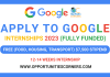 Apply to Google Internships 2023