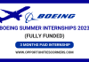 Boeing Summer Internships 2023