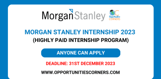 Morgan Stanley Internship Program 2023