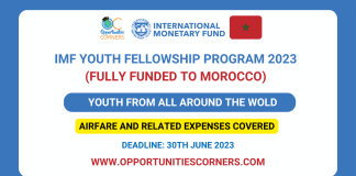 IMF Youth Fellowship 2023 to Morocco
