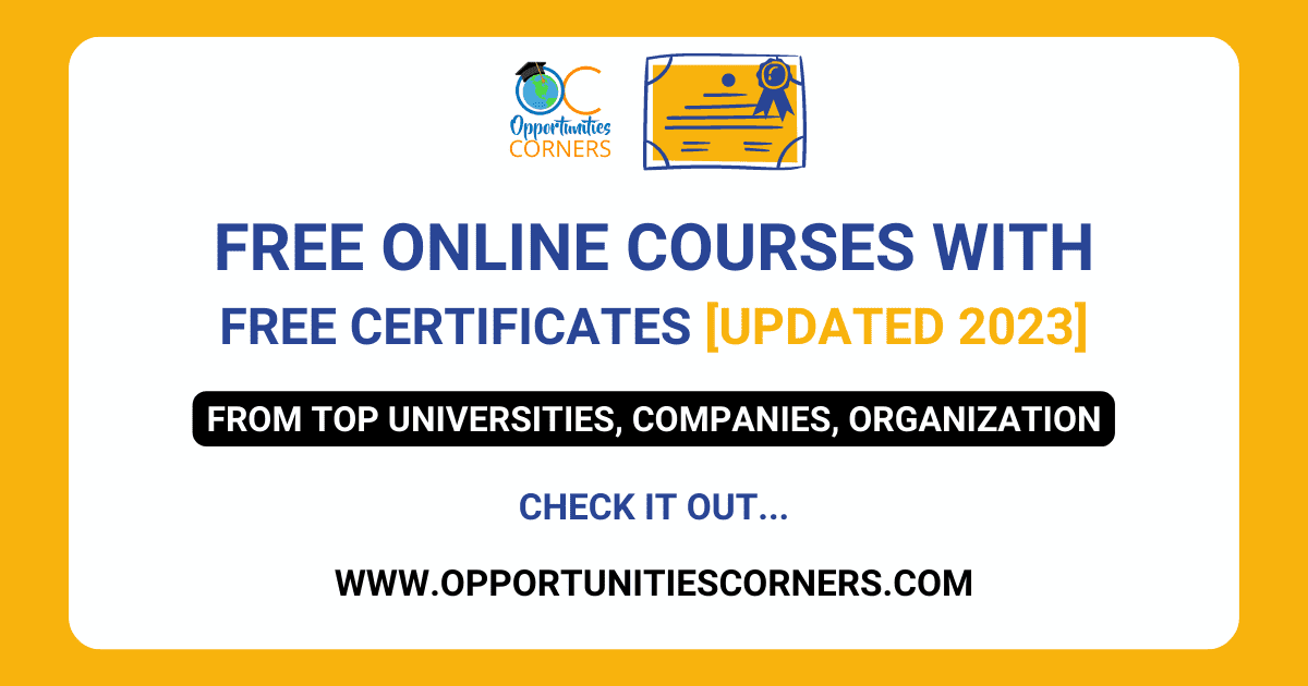 Free Online Courses With Free Certificates [2023]