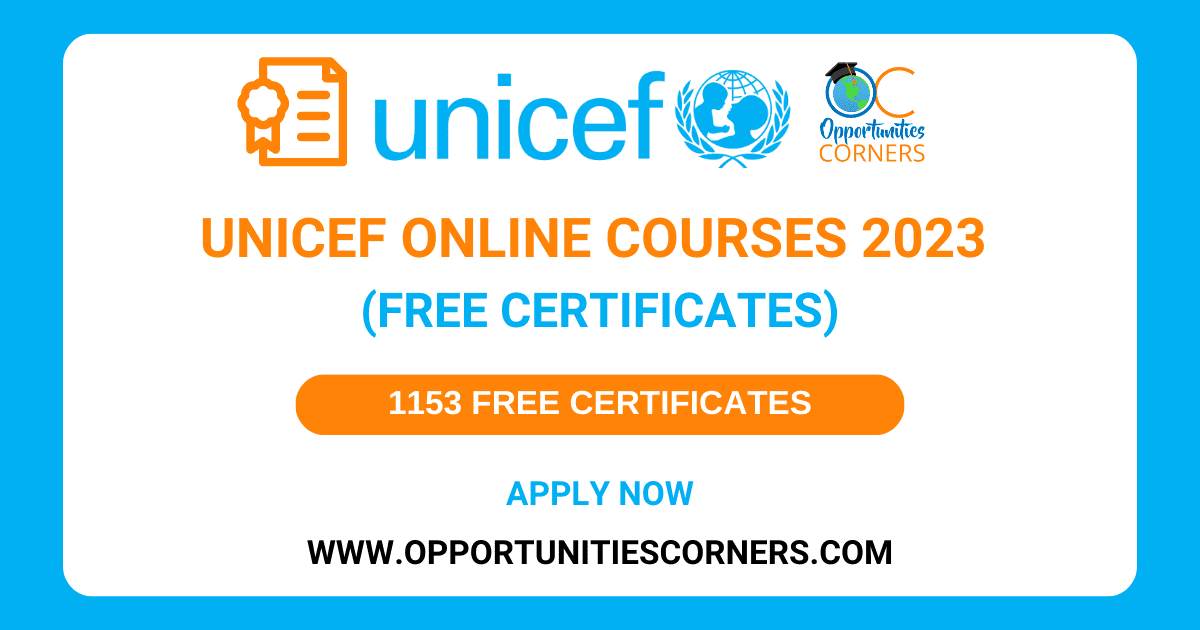 UNICEF Online Free Courses 2024 with Certificates