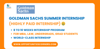Goldman Sachs Summer Internship