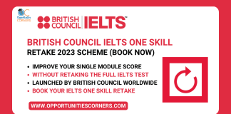 British Council IELTS One Skill Retake 2023