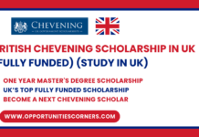 Chevening Scholarship 2026 in the UK | Deadline: 7 Oct 2025 Chevening Scholarship 2026