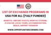 List of US Exchange Programs in 2026