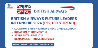 British Airways Future Leaders Internship 2024