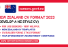 New Zealand CV Format 2023