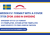 Sweden CV Format