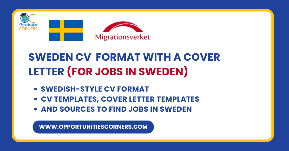 Sweden CV Format 2024 With Cover Letter (Very Important)