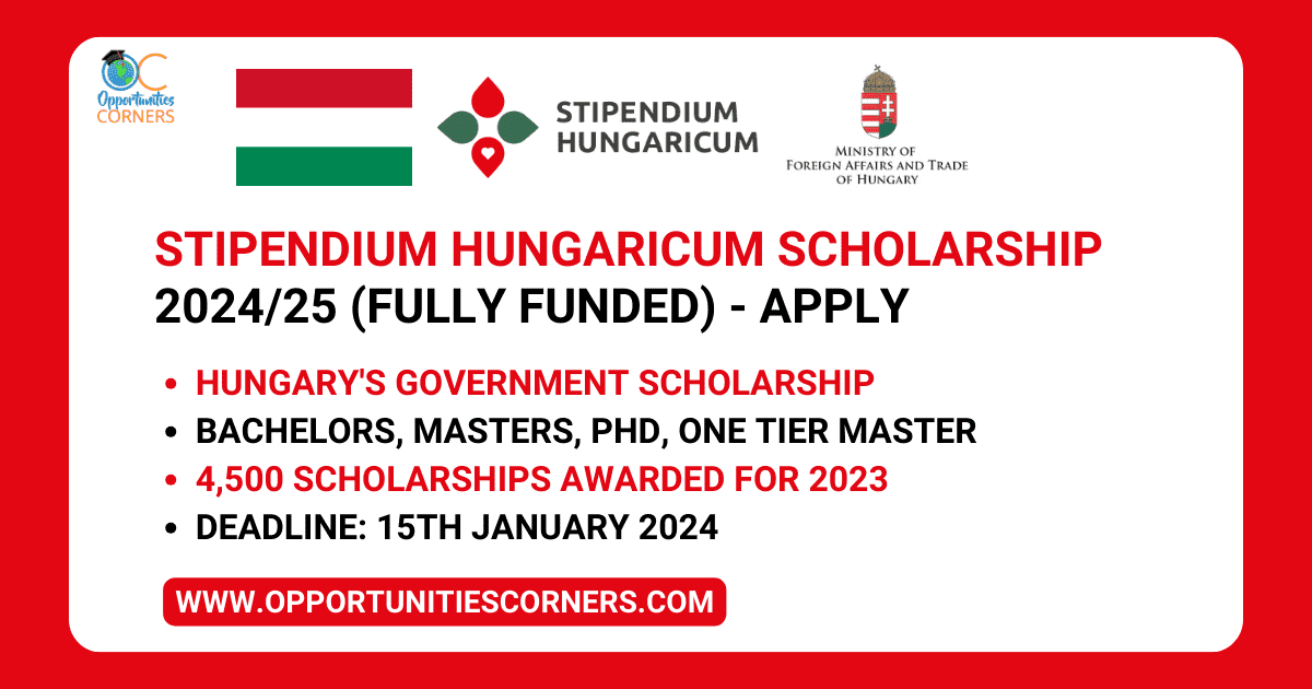 Stipendium Hungaricum Scholarship 2024/25 (Fully Funded)