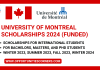 University of Montreal Scholarships 2024