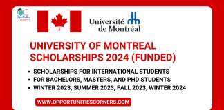 University of Montreal Scholarships 2024