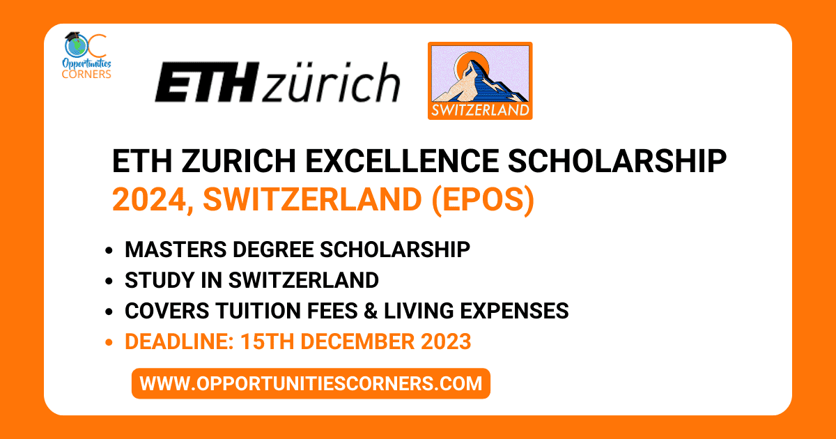 ETH Zurich Excellence Scholarship 2024 (EPOS Scholarship) Public