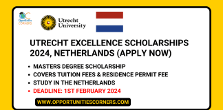Utrecht Excellence Scholarships 2024