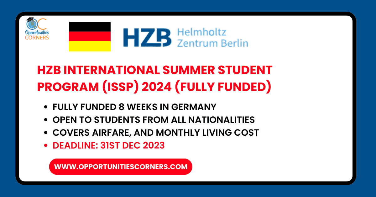 HZB International Summer Student Program 2024, Germany (Fully Funded