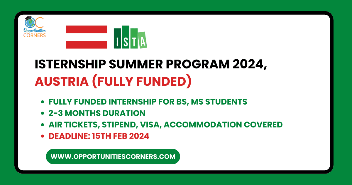 ISTernship Summer Program 2024, Austria 🇦🇹 (Fully Funded)