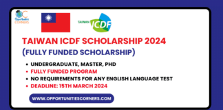 Taiwan ICDF Scholarship 2024