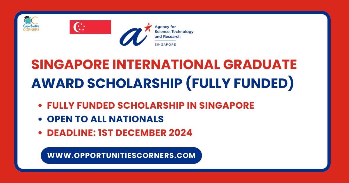 Singapore International Graduate Award Scholarship 2025-26