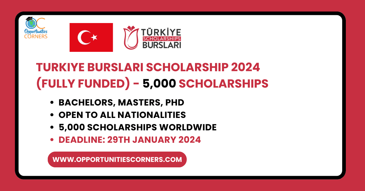 Turkiye Burslari Scholarship 2024 (Fully Funded) - Apply Now