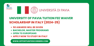 University of Pavia Tuition Fee Waiver Scholarship