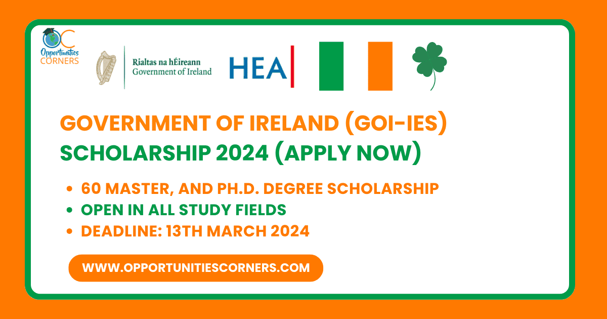 Government of Ireland (GOIIES) Scholarship 2024 (Apply Now)