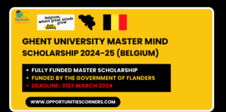 Ghent University Master Mind Scholarship