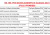 BS MS PhD Scholarships in Canada in 2024