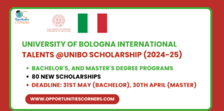 University of Bologna International Talents @Unibo Scholarship