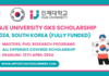 Inje University GKS Scholarship 2024
