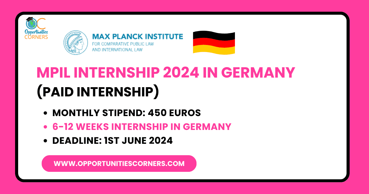 MPIL Internship 2024 in Germany (Paid Internship)