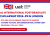 UAL International Postgraduate Scholarship