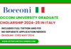Bocconi University Graduate Scholarship
