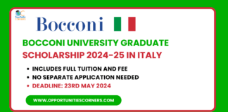 Bocconi University Graduate Scholarship