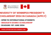 University of Winnipeg President’s Scholarship
