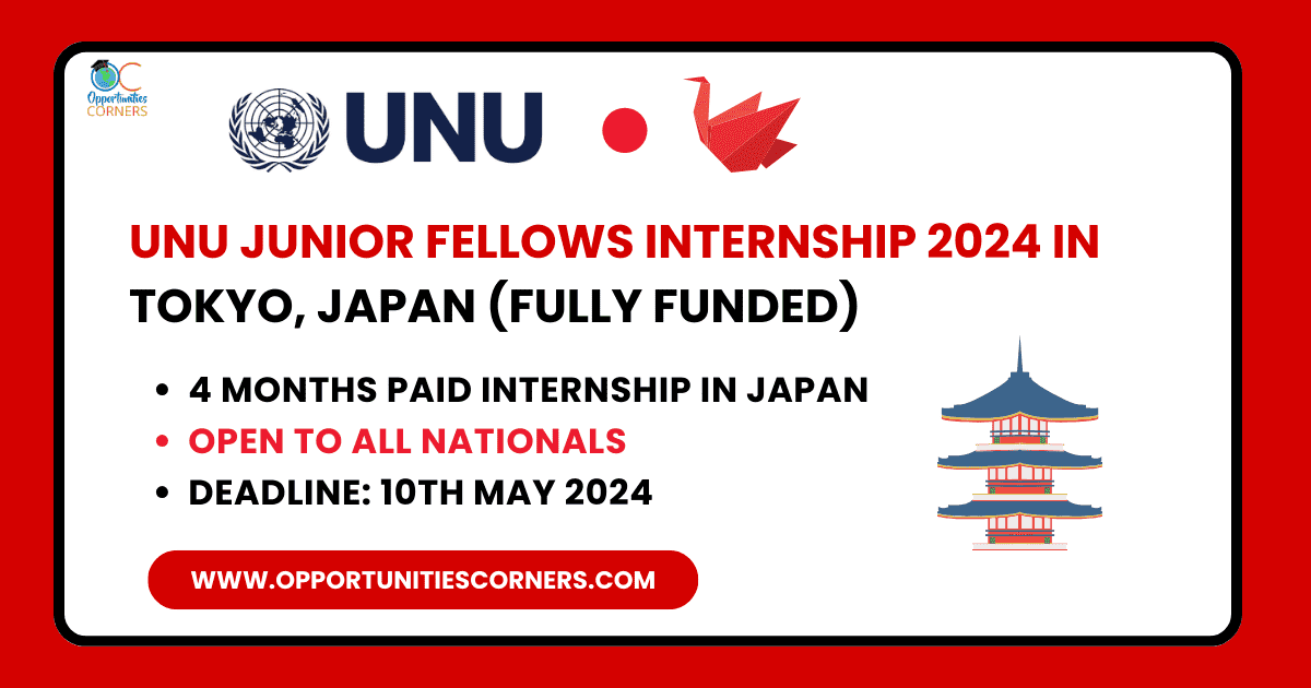 UNU Junior Fellows Internship 2024 in Tokyo, Japan (Fully Funded)