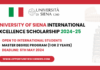 University of Siena International Excellence Scholarship