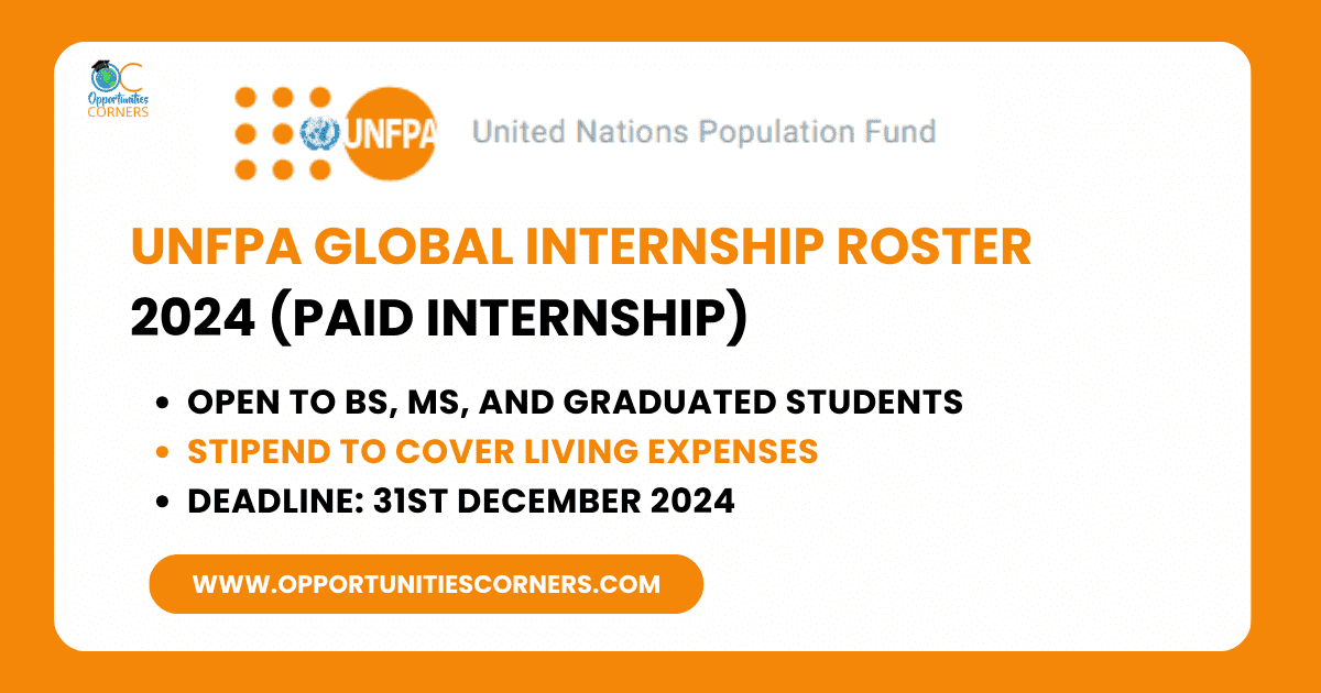 UNFPA Global Internship Roster 2024 (Paid Internship)