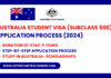 Australia Student Visa (Subclass 500) Application Process