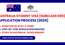 Australia Student Visa (Subclass 500) Application Process Australia Student Visa (Subclass 500) Application Process