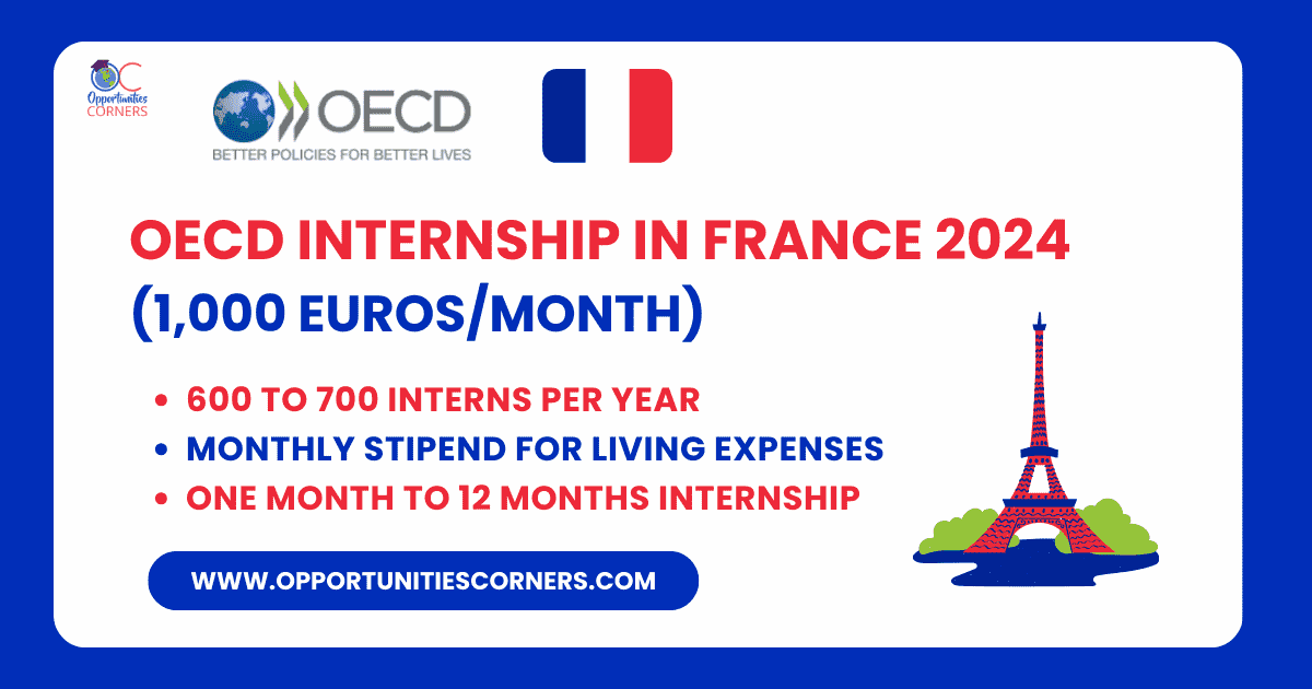 OECD Internship in France 2024 (1,000 Euros/Month)