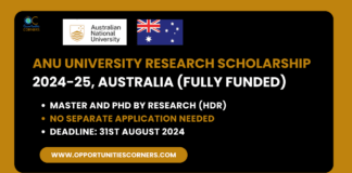ANU University Research Scholarship